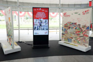 National Day engagement activities (colouring board) for Singapore Expo