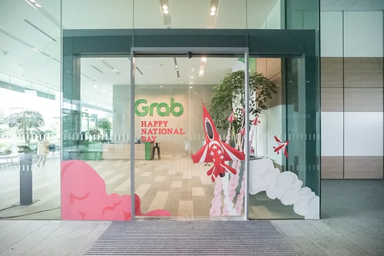 National Day decoration decal for Grab Singapore